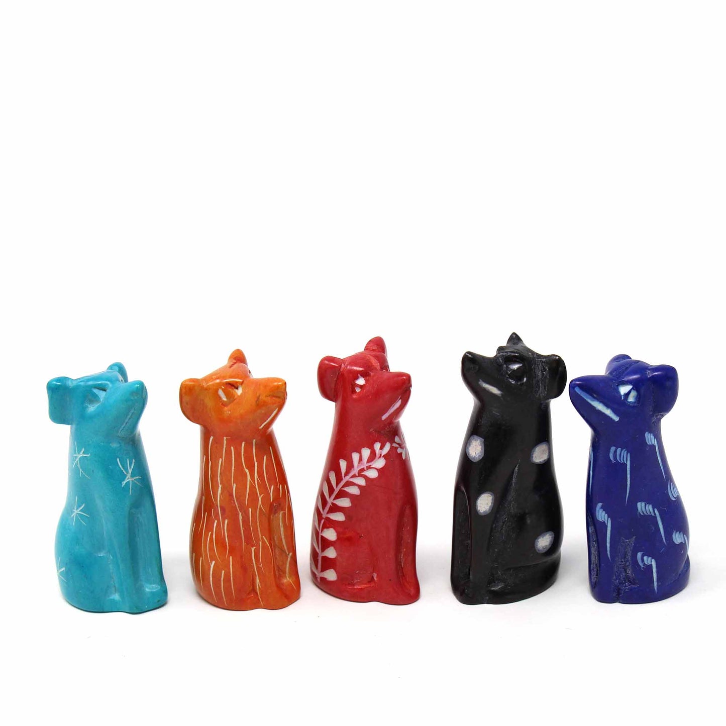 Soapstone Tiny Dogs - Assorted Pack of 5 Colors    Home Decor Supply | Online Retail | ShoreShopper.com