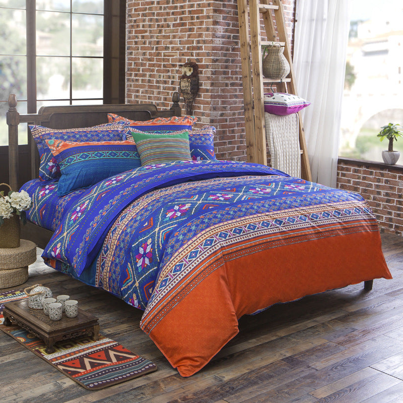 Three-piece Set Of Ethnic Printing On Polyester Bed    Home Decor Supply | Online Retail | ShoreShopper.com