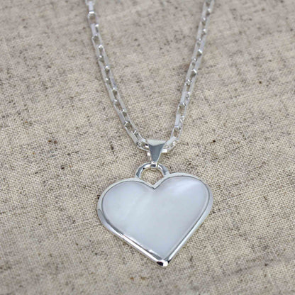 Corazon Blanco White Heart Pendant with Chain    Home Decor Supply | Online Retail | ShoreShopper.com