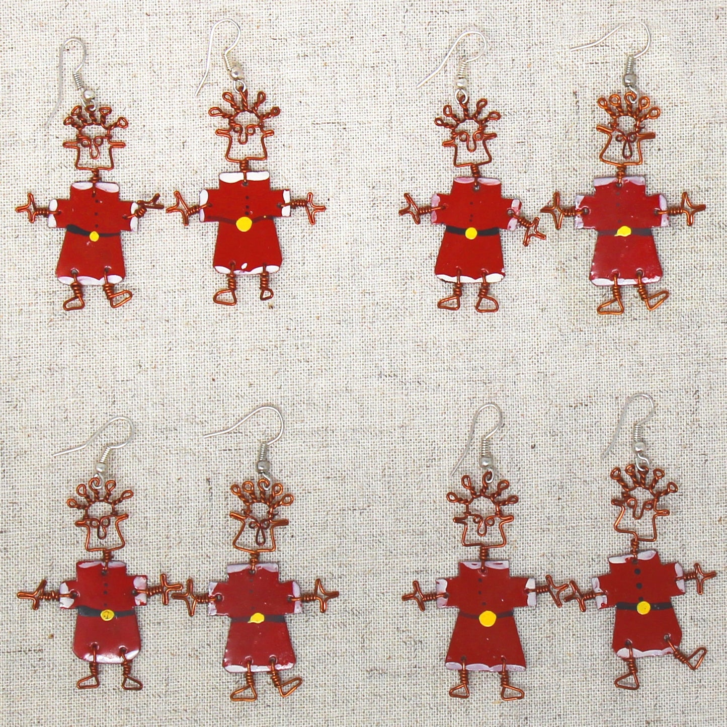 Dancing Girl Santa Earrings - Creative Alternatives    Home Decor Supply | Online Retail | ShoreShopper.com
