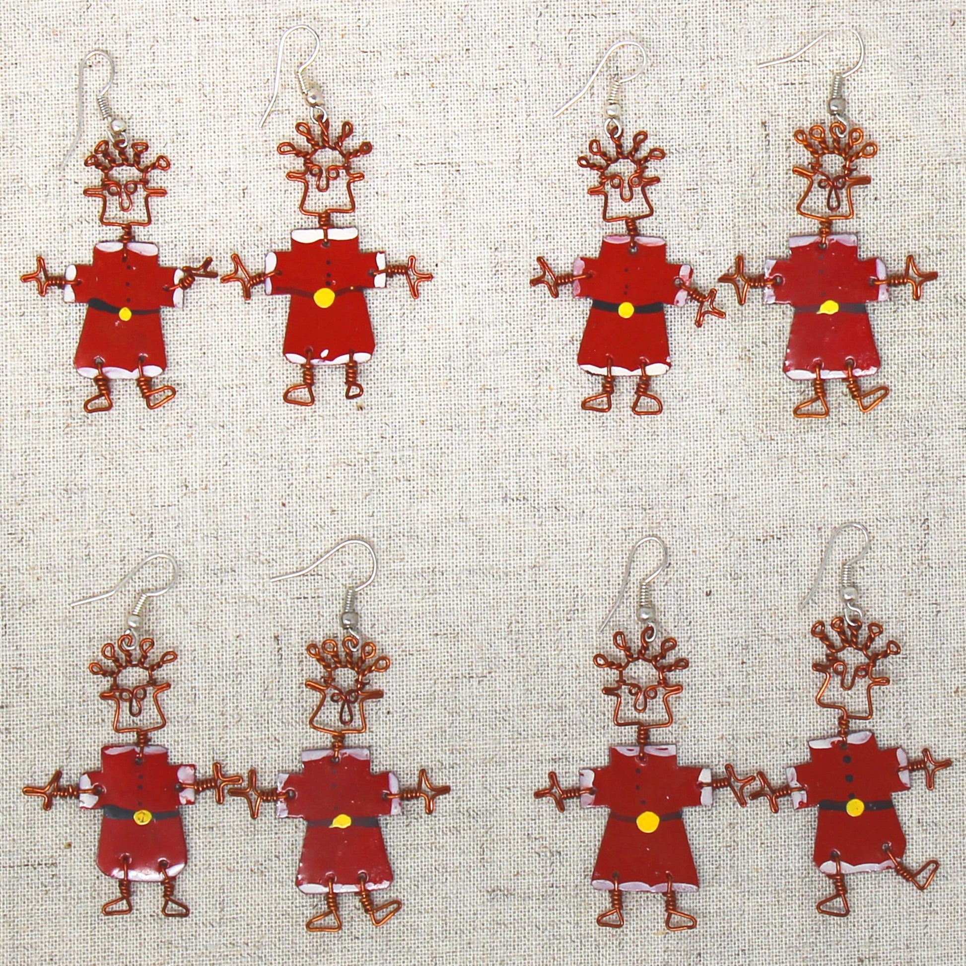 Dancing Girl Santa Earrings - Creative Alternatives    Home Decor Supply | Online Retail | ShoreShopper.com