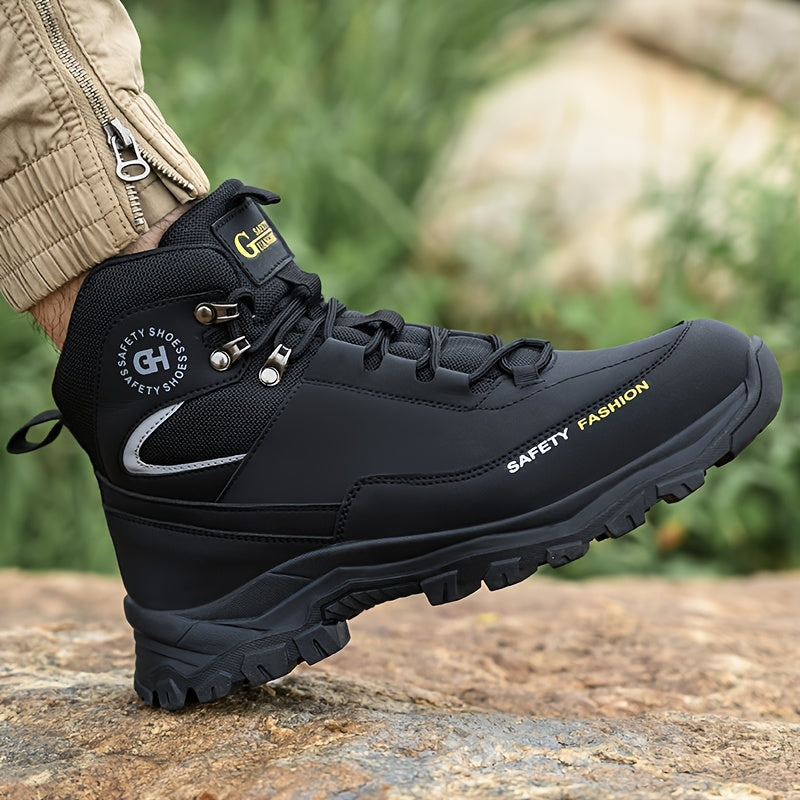 Men's Heavy-Duty High-Quality Work Boots with Steel Toe - All-Terrain Traction Rubber Sole, Cushioned Insole and Arch Support - Four-Season Construction, Industrial, Farm and Outdoor Boots - Ideal for Construction, Warehousin    Home Decor Supply | Online Retail | ShoreShopper.com
