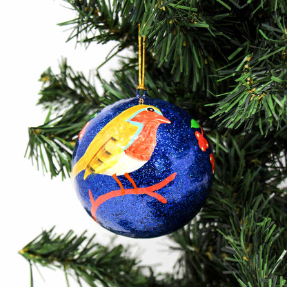 Handpainted Fox & Bird Ornaments, Set of 2    Home Decor Supply | Online Retail | ShoreShopper.com