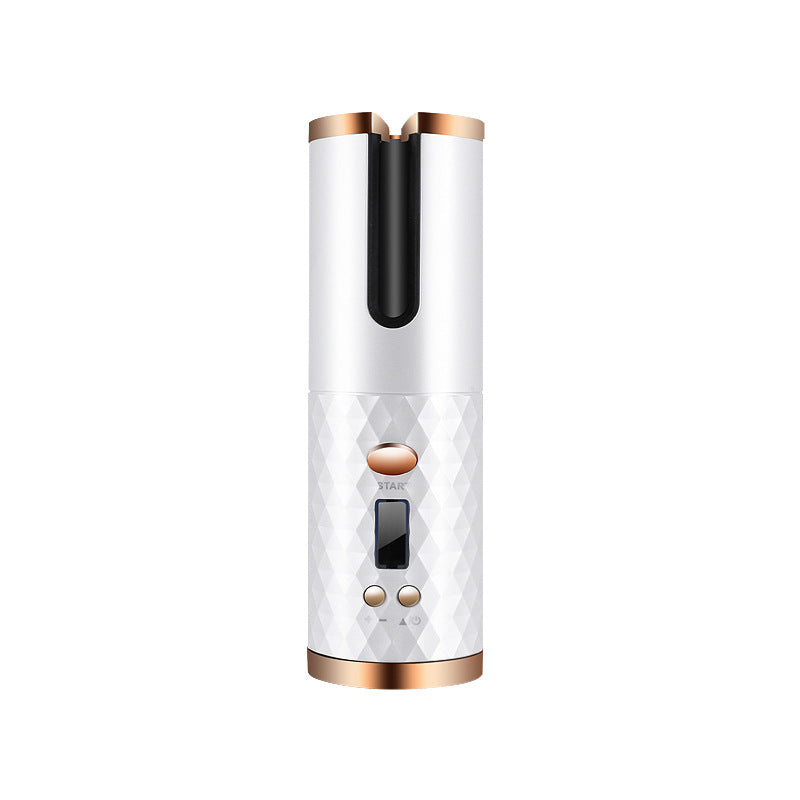 Rechargeable Automatic Hair Curler Women Portable Hair Curling Iron LCD Display Ceramic Curly Rotating Curling Wave Styer - ShoreCo.Shop