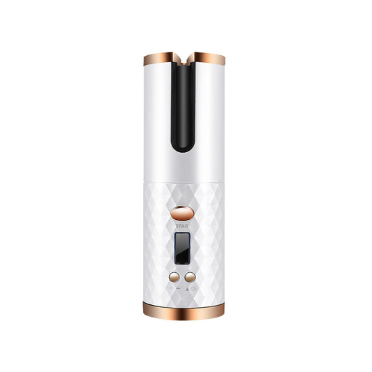 Rechargeable Automatic Hair Curler Women Portable Hair Curling Iron LCD Display Ceramic Curly Rotating Curling Wave Styer - ShoreCo.Shop