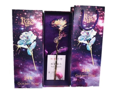 24K Luminous Color Gold Rose Flower Set - ShoreCo.Shop