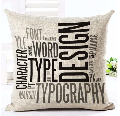 Letter black and white home pillowcase    Home Decor Supply | Online Retail | ShoreShopper.com