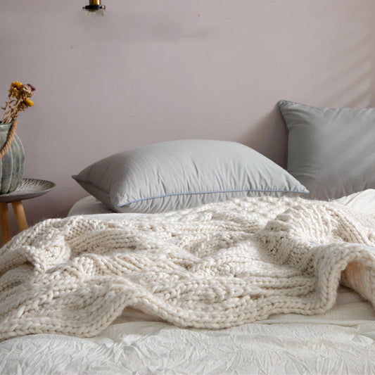 Hand-woven Thick Wool Blankets Sofa Towels And Blankets Upholstered And Photographed Blankets    Home Decor Supply | Online Retail | ShoreShopper.com