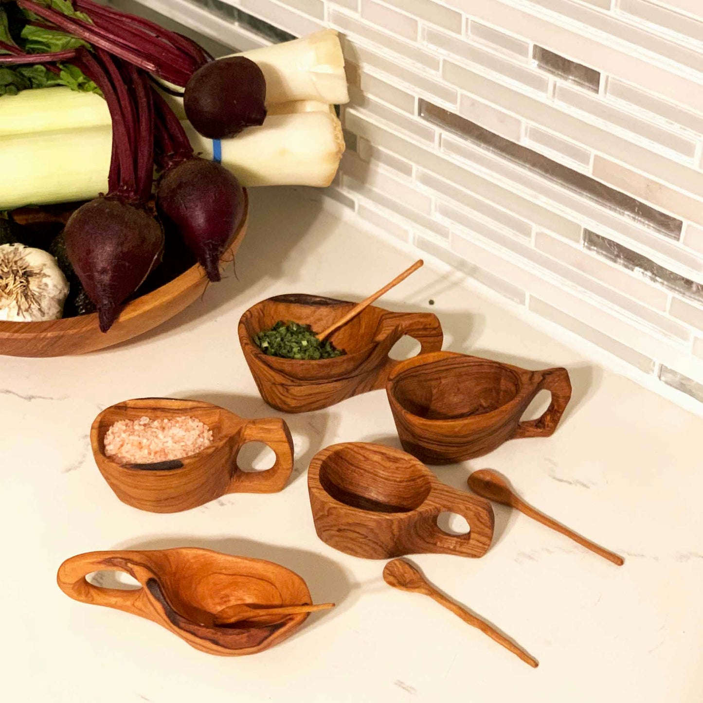Reclaimed Olive Wood Salt Pot - Kahero Farm - Kenya    Home Decor Supply | Online Retail | ShoreShopper.com