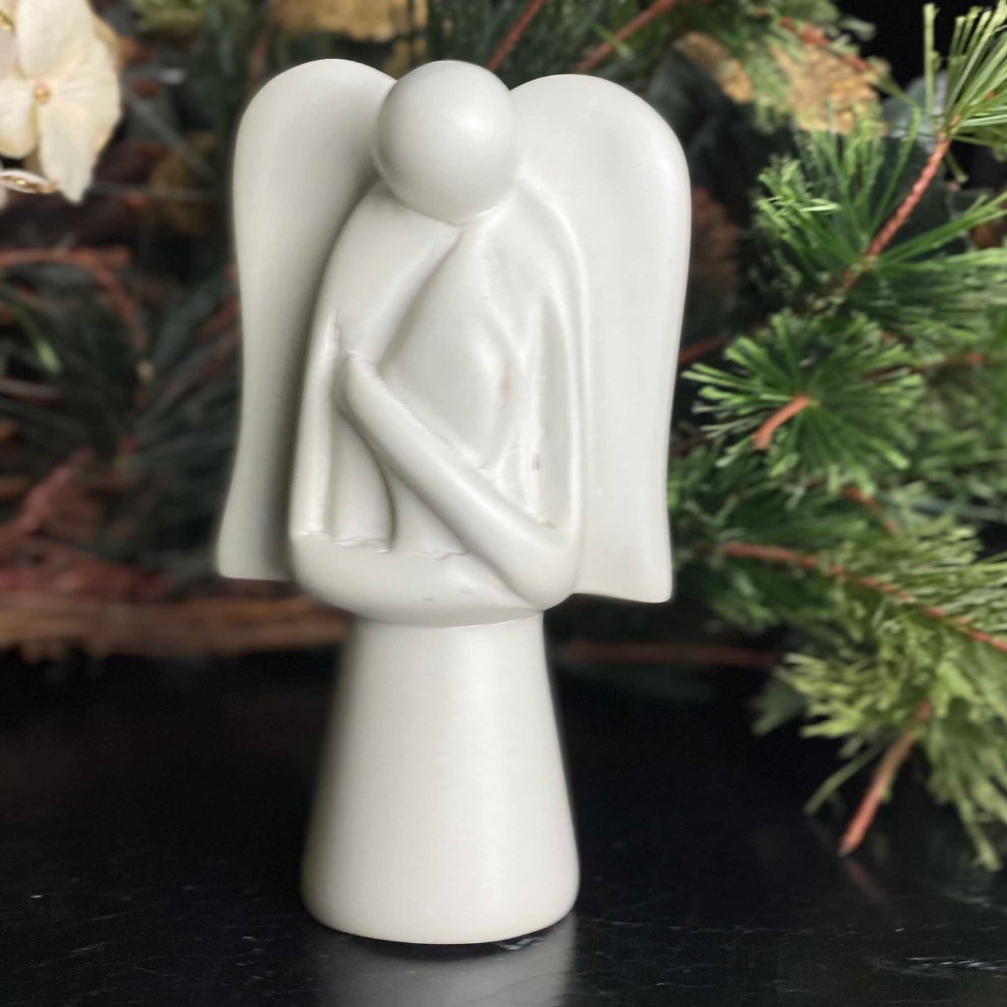 Angel Soapstone Sculpture with Eternal Light    Home Decor Supply | Online Retail | ShoreShopper.com