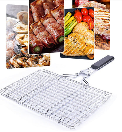 Detachable Grill Net Foldable Grill Square Grilled Vegetable Basket Grilled Fish    Home Decor Supply | Online Retail | ShoreShopper.com