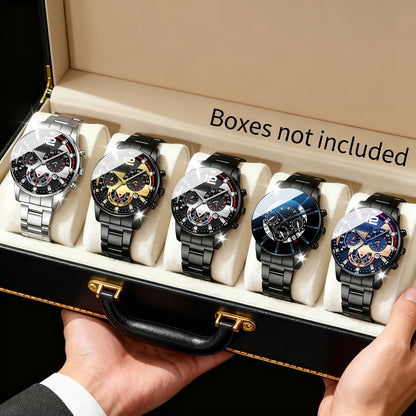 5pcs Men's Business Fashion High-End Elegant Versatile Watch Set Perfect Gift for Friends On Holidays And Birthdays Holiday Gifts Birthday Presents Elegant Design Sophisticated Timepiece Premium Materials Watch Set for Men Wr    Home Decor Supply | Online Retail | ShoreShopper.com