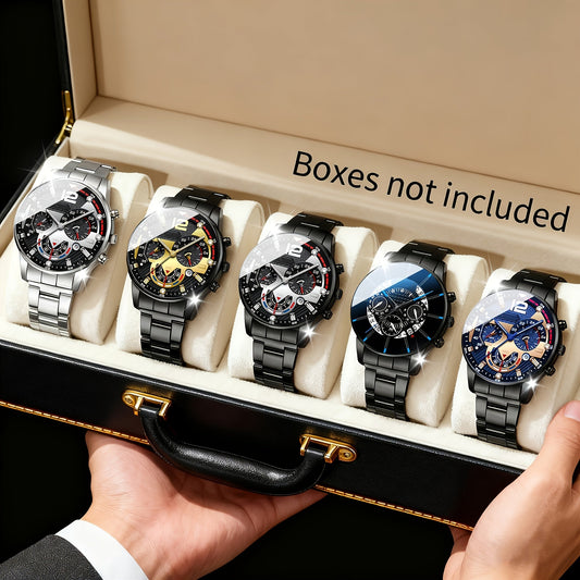 5pcs Men's Business Fashion High-End Elegant Versatile Watch Set Perfect Gift for Friends On Holidays And Birthdays Holiday Gifts Birthday Presents Elegant Design Sophisticated Timepiece Premium Materials Watch Set for Men Wr    Home Decor Supply | Online Retail | ShoreShopper.com