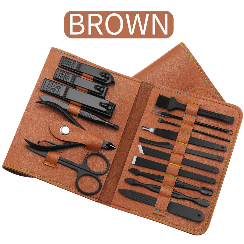 16pcs set Nail Clipper Cutter Trimmer Ear Pick Grooming Kit Manicure Set Pedicure Toe Nail Art Tools Set Kits with Bag    Home Decor Supply | Online Retail | ShoreShopper.com