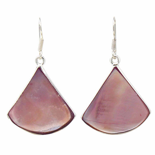 Pink Clam Shell Fan Drop Earrings    Home Decor Supply | Online Retail | ShoreShopper.com