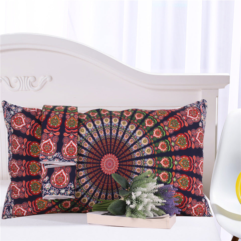 Red and white floral boho quilt bedding set of four    Home Decor Supply | Online Retail | ShoreShopper.com