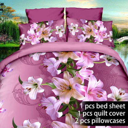 Four-piece set on 3D quilt bed    Home Decor Supply | Online Retail | ShoreShopper.com