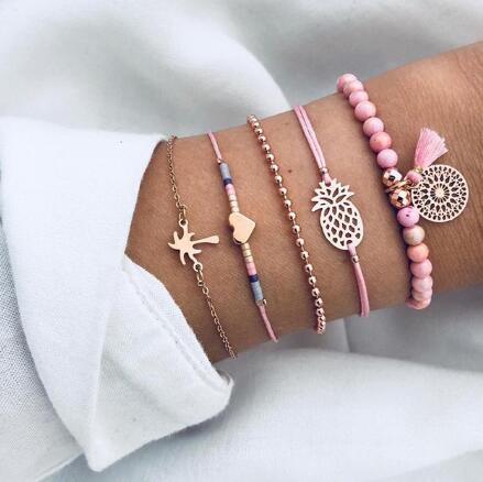 Bead Chain Bracelet Set Anklet - ShoreCo.Shop