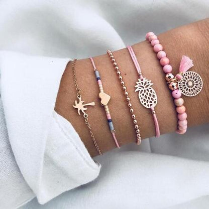 Bead Chain Bracelet Set Anklet - ShoreCo.Shop