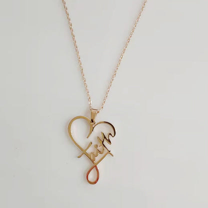 Heart of Faith Pendant Necklace - 925 Sterling Silver Religious Jewelry    Home Decor Supply | Online Retail | ShoreShopper.com