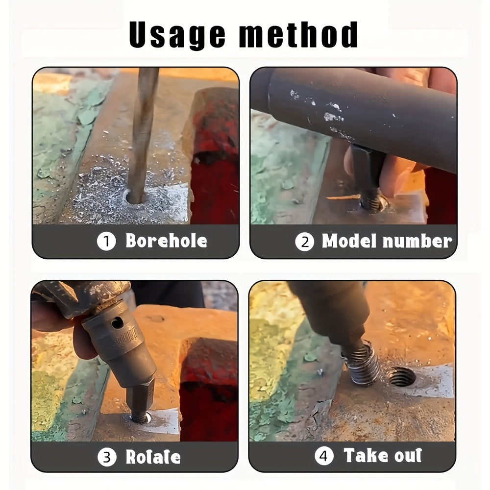 20pcs Industrial Screw Extractor Set: Alloy Steel Damaged Screw Removal Kit, Metal Easy-Out Drill Bits, Broken Bolt Stud Extractor Tools, Multi-Groove Screw Extractor Set, Suitable for Bolt Stud Tubes 1/8"-13/32", Local Wareh - ShoreCo.Shop