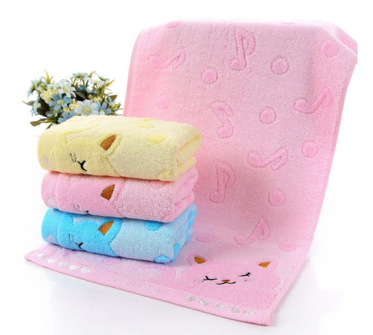 Bamboo Fiber Kitten Face Bath Towels    Home Decor Supply | Online Retail | ShoreShopper.com