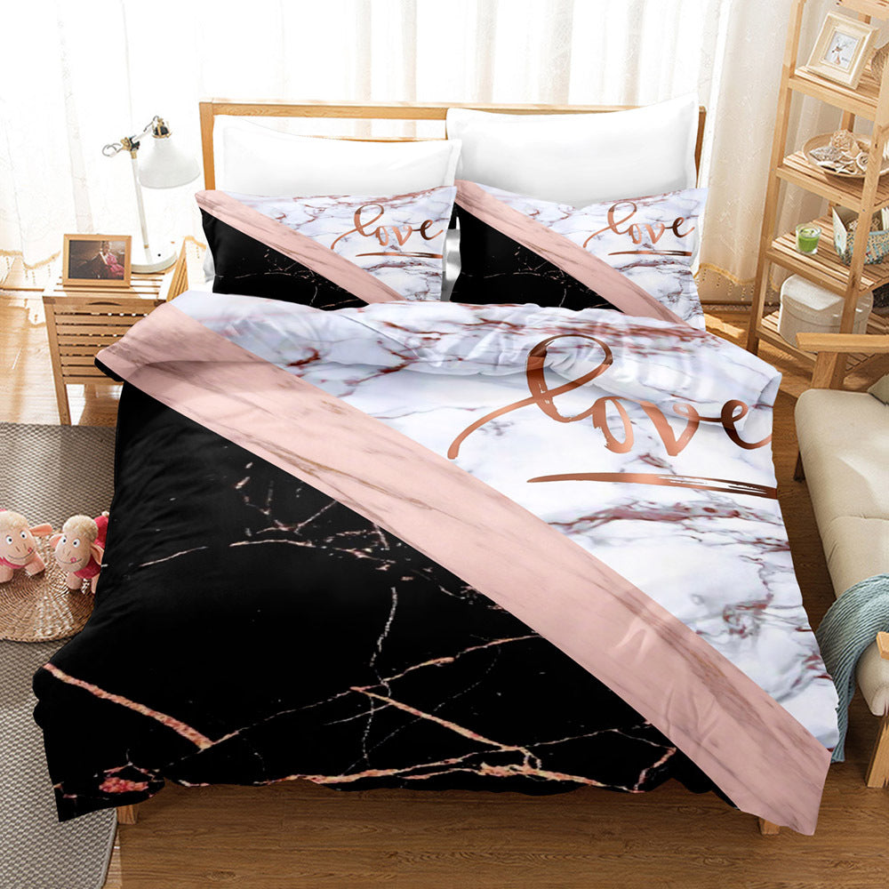 Three Art Marble Home Textile Linen Sheets    Home Decor Supply | Online Retail | ShoreShopper.com