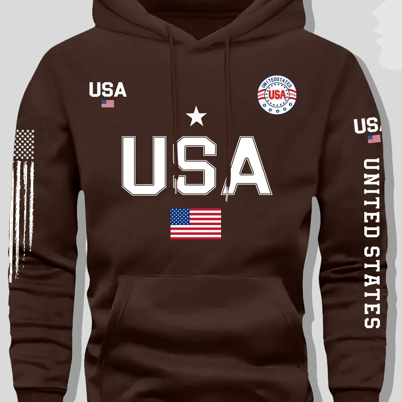 Fleece Hoodie Featuring a USA Flag Design    Home Decor Supply | Online Retail | ShoreShopper.com