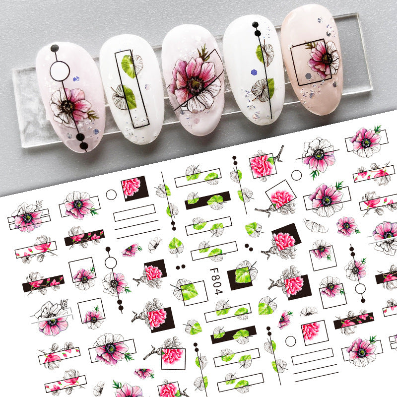 New Flower Nail Art Decal Plain Hand Painted    Home Decor Supply | Online Retail | ShoreShopper.com