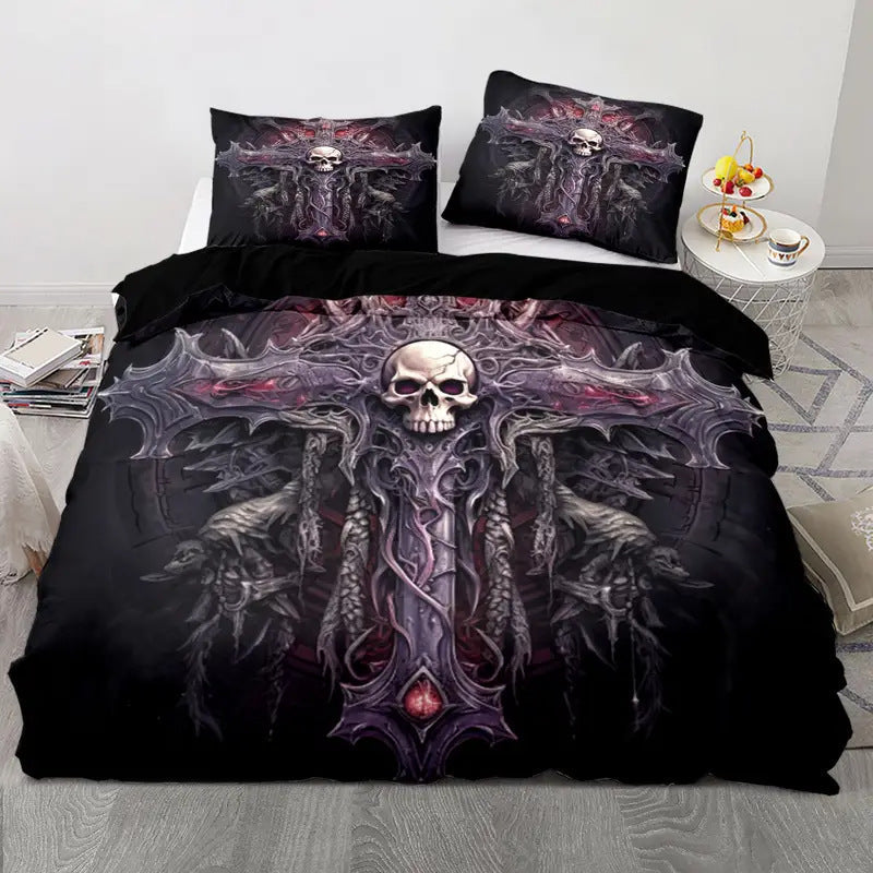 Rose Skull Printed Home Textile Bedding Suit    Home Decor Supply | Online Retail | ShoreShopper.com