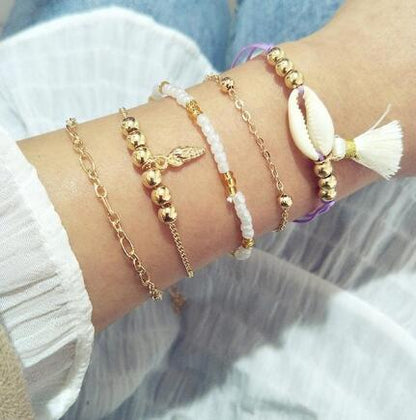 Bead Chain Bracelet Set Anklet - ShoreCo.Shop