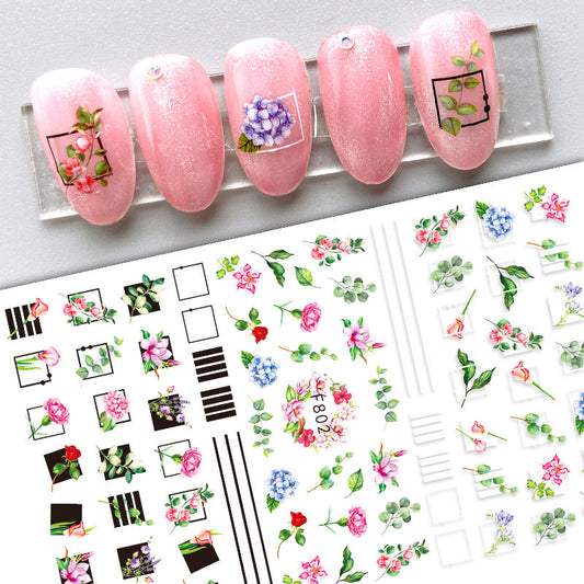 New Flower Nail Art Decal Plain Hand Painted    Home Decor Supply | Online Retail | ShoreShopper.com