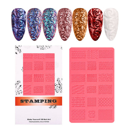 Nail Art Silicone Printing Stencil Plastic 3D Relief    Home Decor Supply | Online Retail | ShoreShopper.com