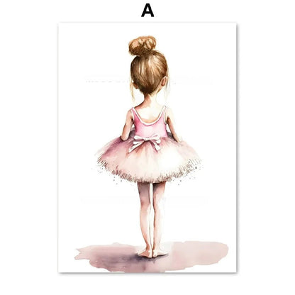 Ballet Alphanumeric Children's Room Art Canvas Painting    Home Decor Supply | Online Retail | ShoreShopper.com