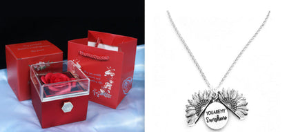 Rotating Soap Flower Rose Gift Box Creative Rotating Rose Jewelry Packaging Box Valentine's Day Gift For Women    Home Decor Supply | Online Retail | ShoreShopper.com