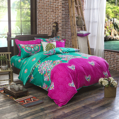 Three-piece Set Of Ethnic Printing On Polyester Bed    Home Decor Supply | Online Retail | ShoreShopper.com