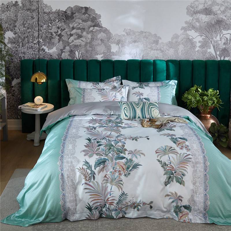 Four-piece printed long-staple cotton satin    Home Decor Supply | Online Retail | ShoreShopper.com