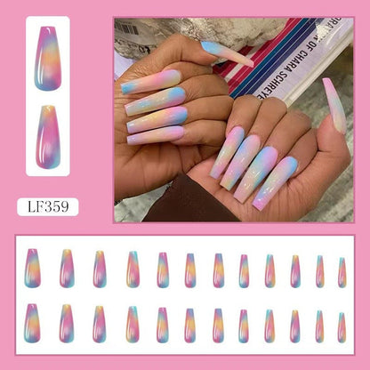 Women's Fashion Ballet Rainbow Fake Nail Art    Home Decor Supply | Online Retail | ShoreShopper.com