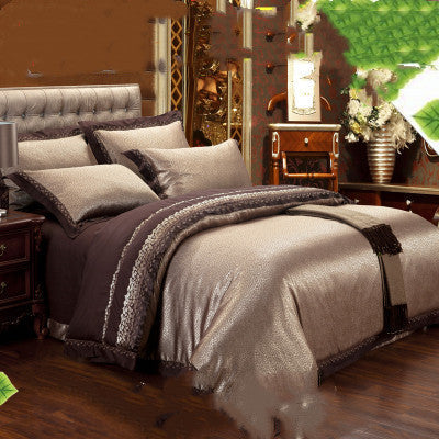 Ice Silk Jacquard European Luxury High-end Linen And Cotton Bedding Set    Home Decor Supply | Online Retail | ShoreShopper.com