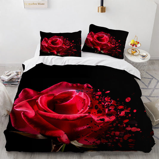3D Digital Printing Three-piece Home Rose Series    Home Decor Supply | Online Retail | ShoreShopper.com
