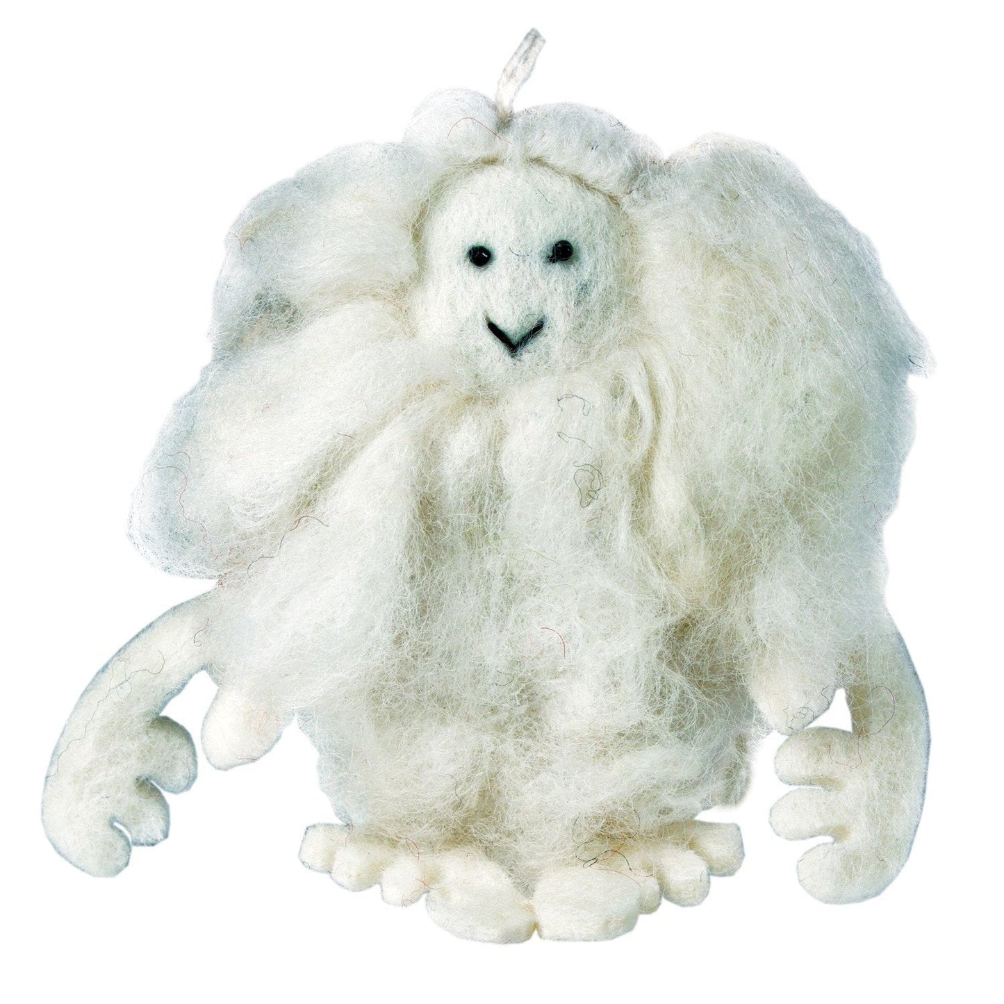 White Felt Yeti Ornament - Wild Woolies (H)    Home Decor Supply | Online Retail | ShoreShopper.com
