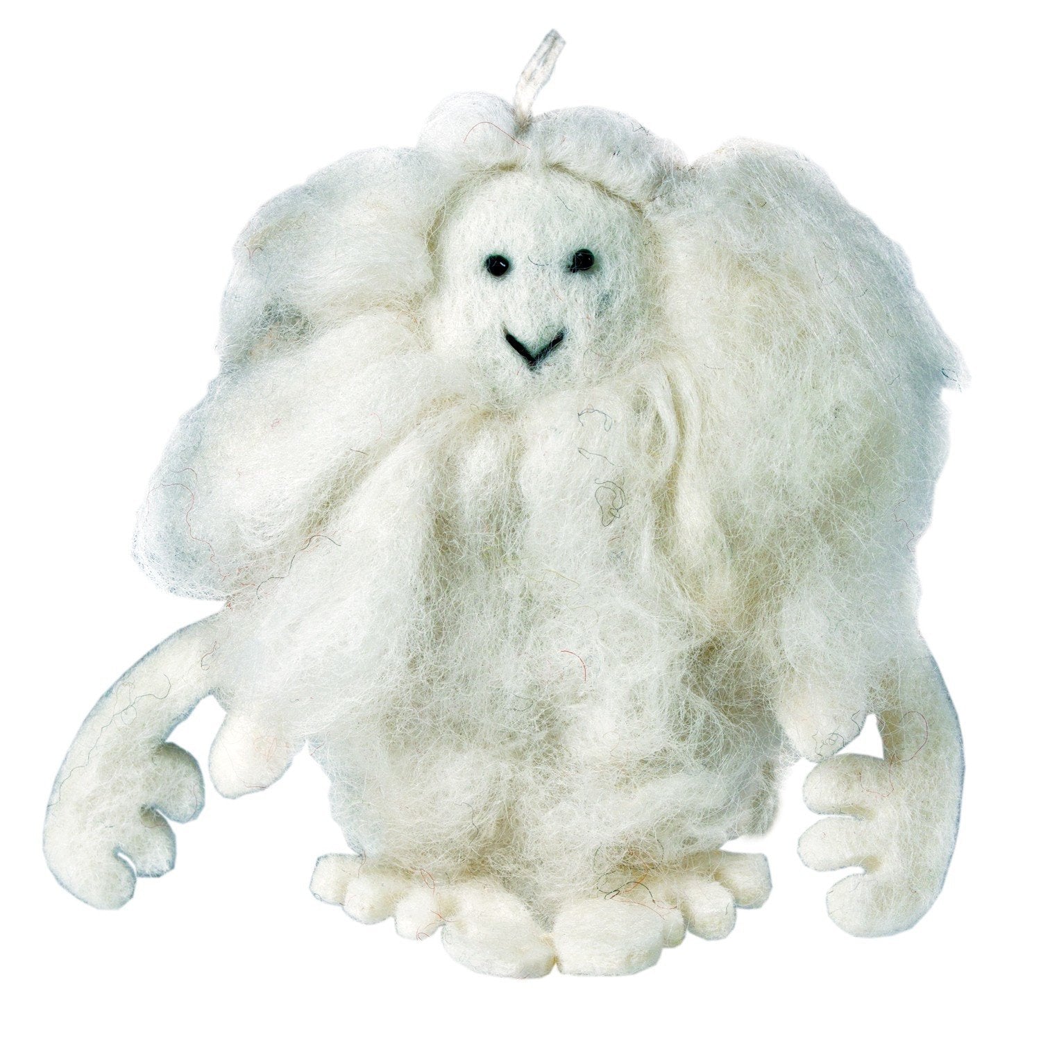 White Felt Yeti Ornament - Wild Woolies (H)    Home Decor Supply | Online Retail | ShoreShopper.com
