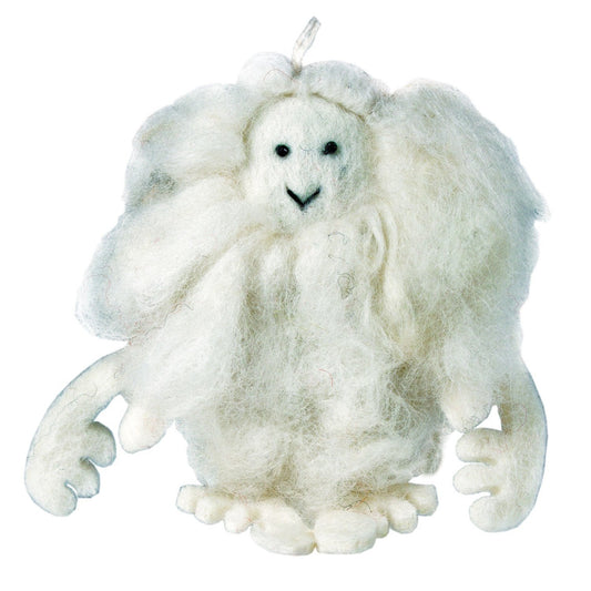 White Felt Yeti Ornament - Wild Woolies (H)    Home Decor Supply | Online Retail | ShoreShopper.com