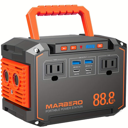 Portable Solar Generator Power Station with 30W Solar Panel & Backup Suitable for Outdoor, RV, Camping, Emergency - 24000mAh USB Portable Bank for CPAP, Laptops, Fans, Lights, for Home Use (Solar Panel Optional)    Home Decor Supply | Online Retail | ShoreShopper.com