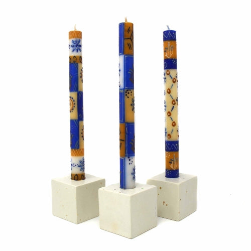 Tall Hand Painted Candles - Three in Box - Durra Design - Nobunto    Home Decor Supply | Online Retail | ShoreShopper.com