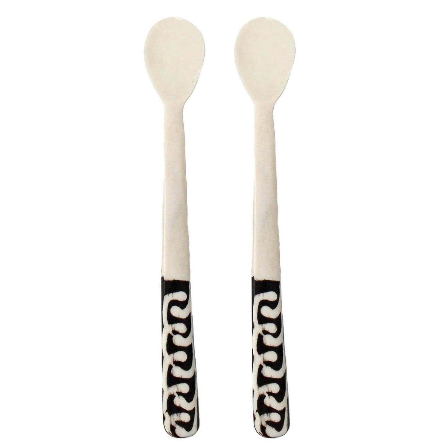 Long Batik Bone Appetizer Spoons, Set of 2    Home Decor Supply | Online Retail | ShoreShopper.com