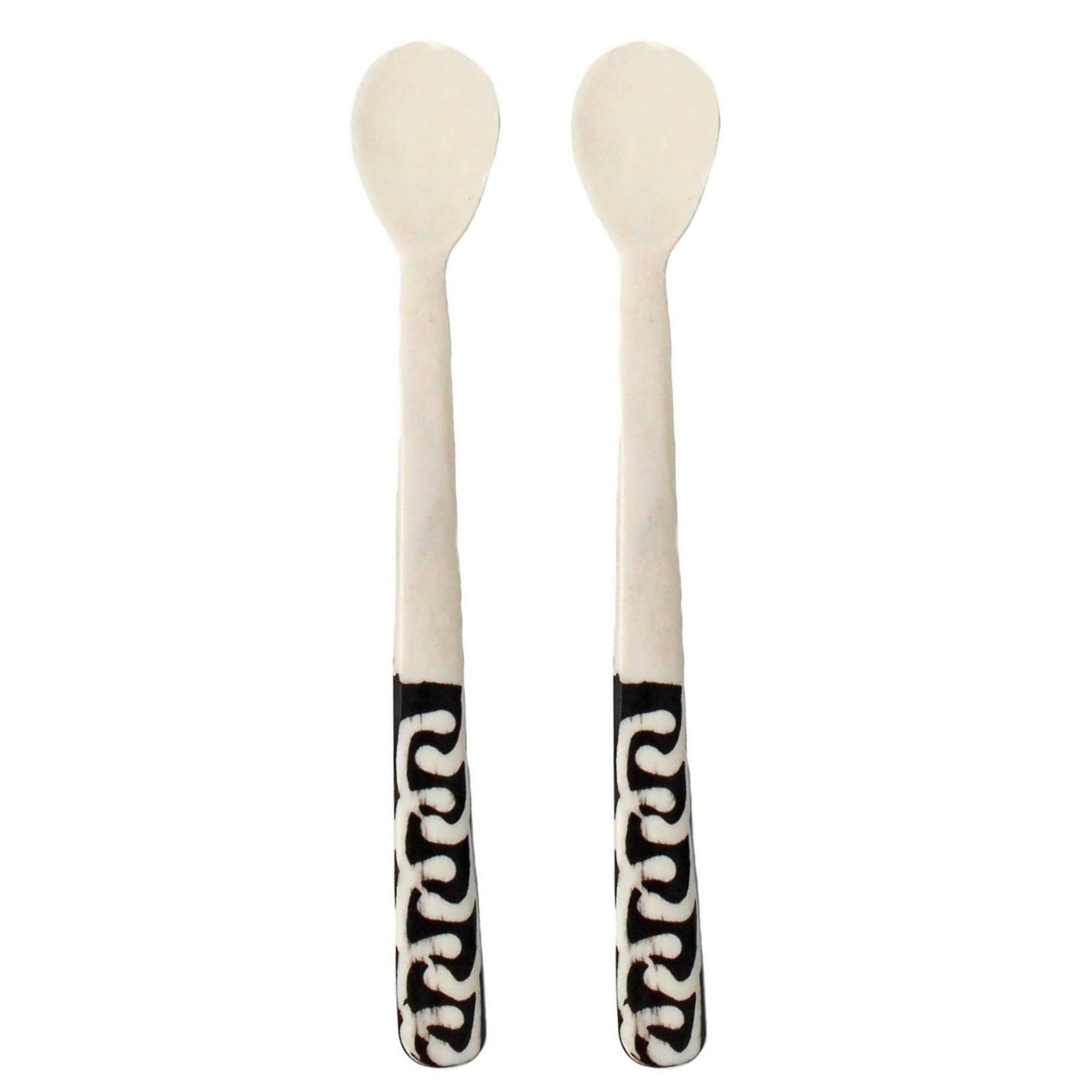 Long Batik Bone Appetizer Spoons, Set of 2    Home Decor Supply | Online Retail | ShoreShopper.com
