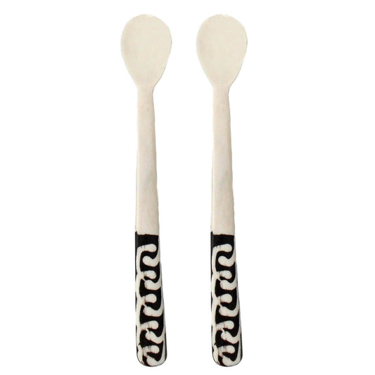 Long Batik Bone Appetizer Spoons, Set of 2    Home Decor Supply | Online Retail | ShoreShopper.com