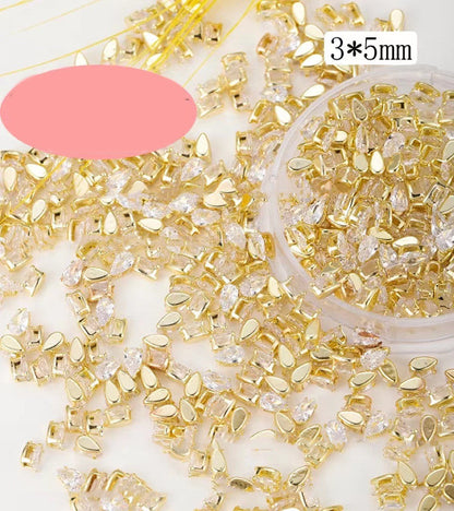 Square Water Drop Zircon Nail Art Jewelry    Home Decor Supply | Online Retail | ShoreShopper.com