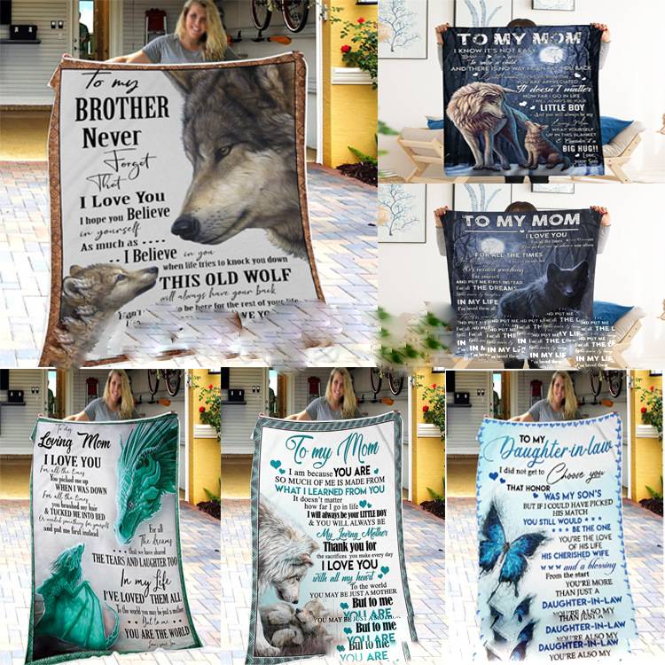 Flannel Lambswool Printed Blanket Envelope Blanket    Home Decor Supply | Online Retail | ShoreShopper.com